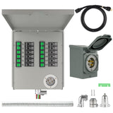 Transfer Switch12-Circuits 120/240V 30A Non-Automatic Power Transfer Kit with Inlet Box(Indoor)