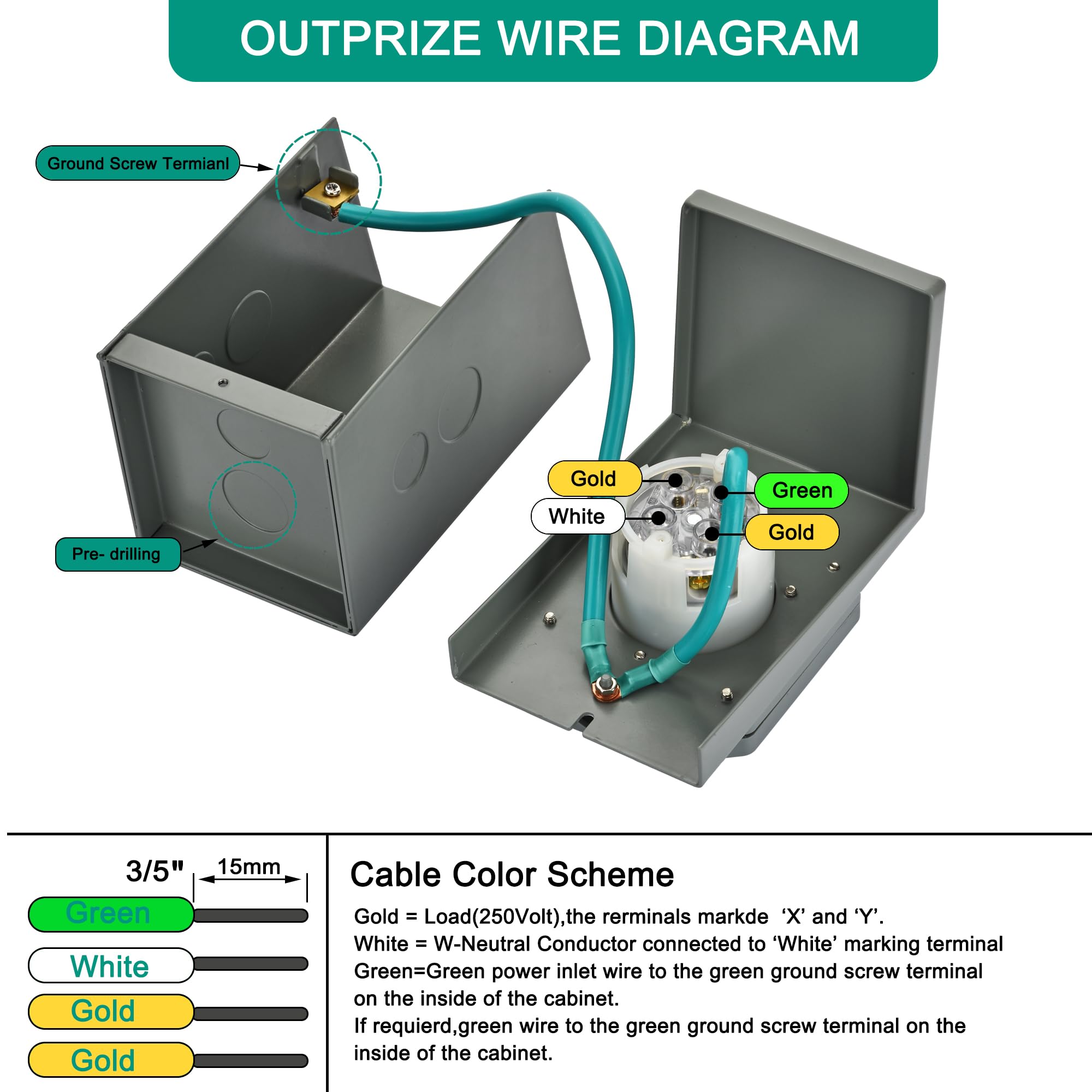 Transfer Switch12-Circuits 120/240V 30A Non-Automatic Power Transfer Kit with Inlet Box(Indoor)
