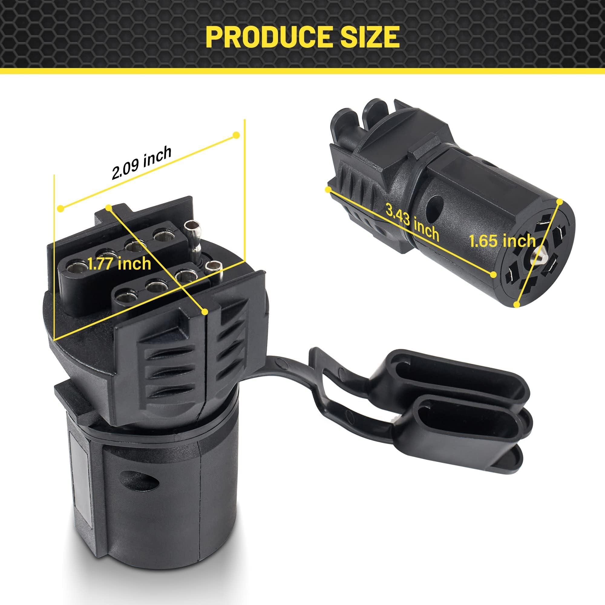 7 to 4 & 5 Pin Trailer Adapter, 2-in-1 Design