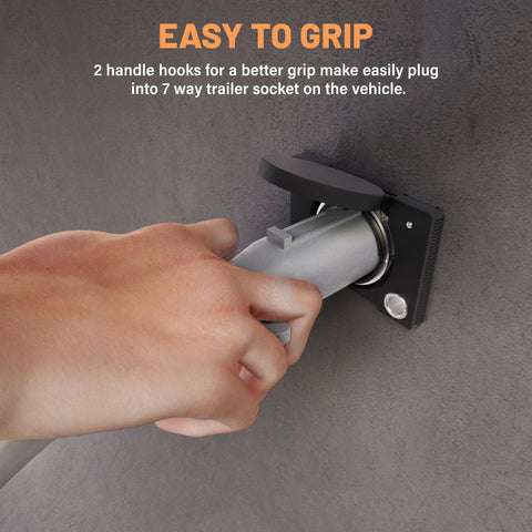 RV 7 Pin Trailer Plug with IP68 Waterproof Seal, Detachable 7 Way Round RV-Style Trailer Side Connector 7 Point Trailer Wiring Plug