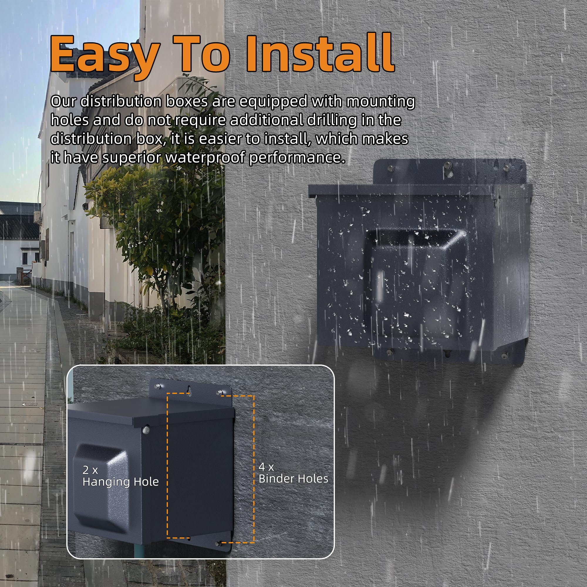 30 Amp RV Power Outlet Box with Breaker, Weatherproof 125V Nema TT-30R RV Receptacle UL Listed, Lockable Electrical Breaker Box