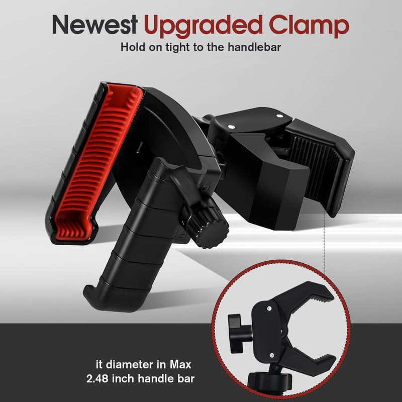 Golf Cart Phone Mount Holder Compatible with EZGO/Club Car/Yamaha, [Big Phones & Thick Cases Friendly] Universal Phone Holder