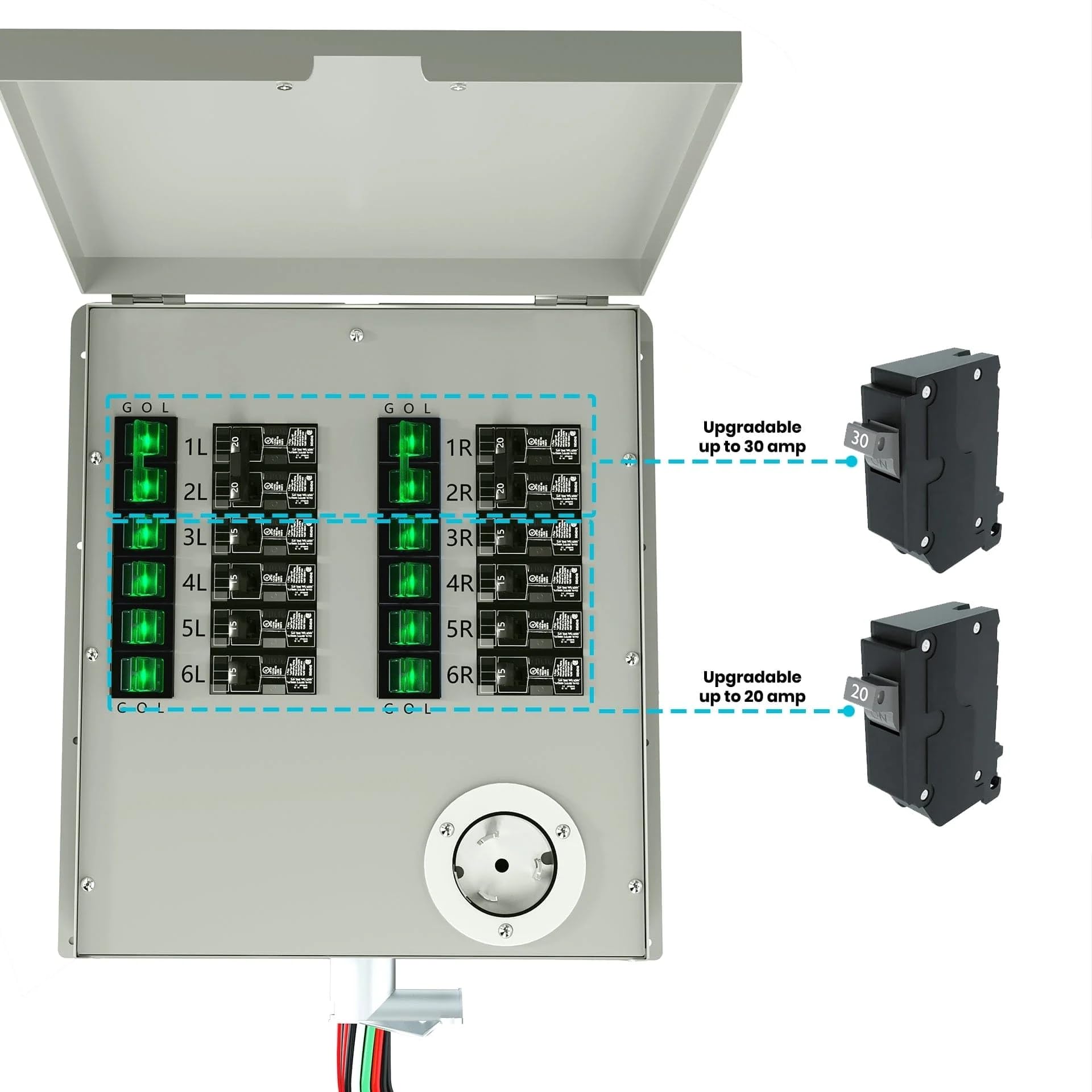 Transfer Switch12-Circuits 120/240V 50A Non-Automatic Power Transfer Kit(Indoor)